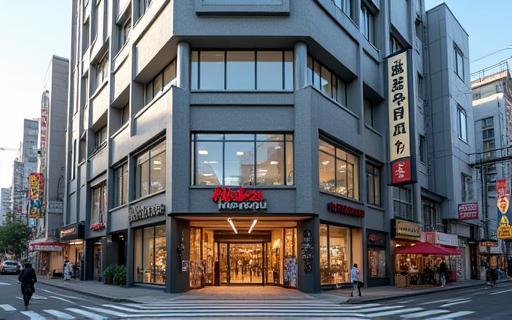 Exterior view of the Akiba Soul store in Akihabara, Tokyo.